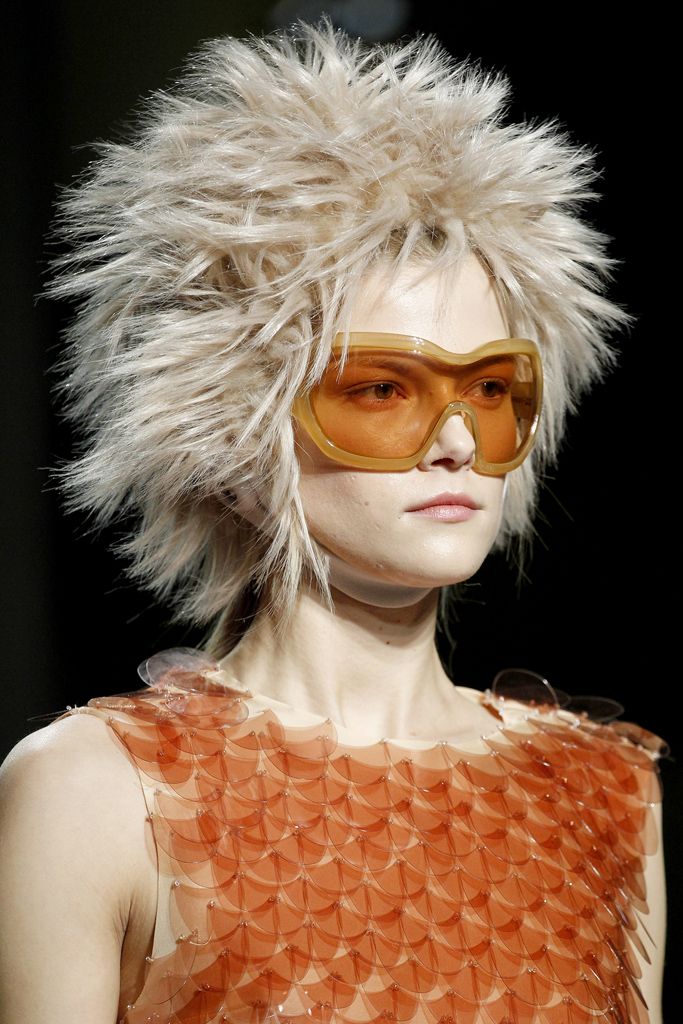 Prada Illusion Peach Oversized Glasses FW 2011 Runway