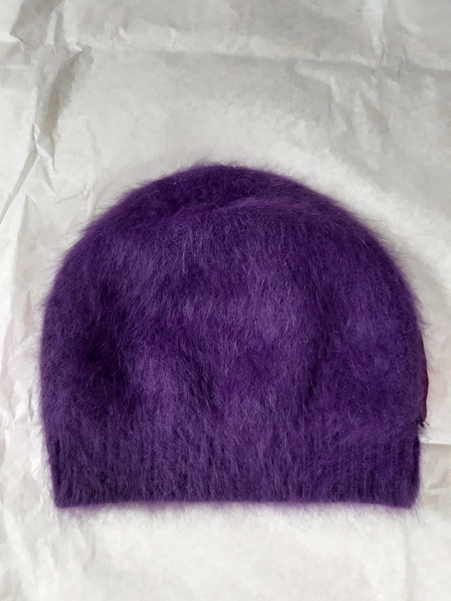 Prada Purple Mohair Knit Beanie Hat FW 2007