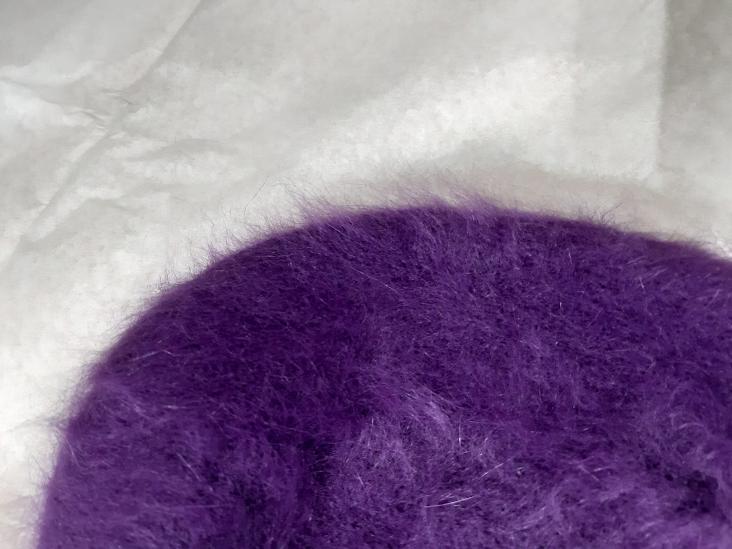 Prada Purple Mohair Knit Beanie Hat FW 2007