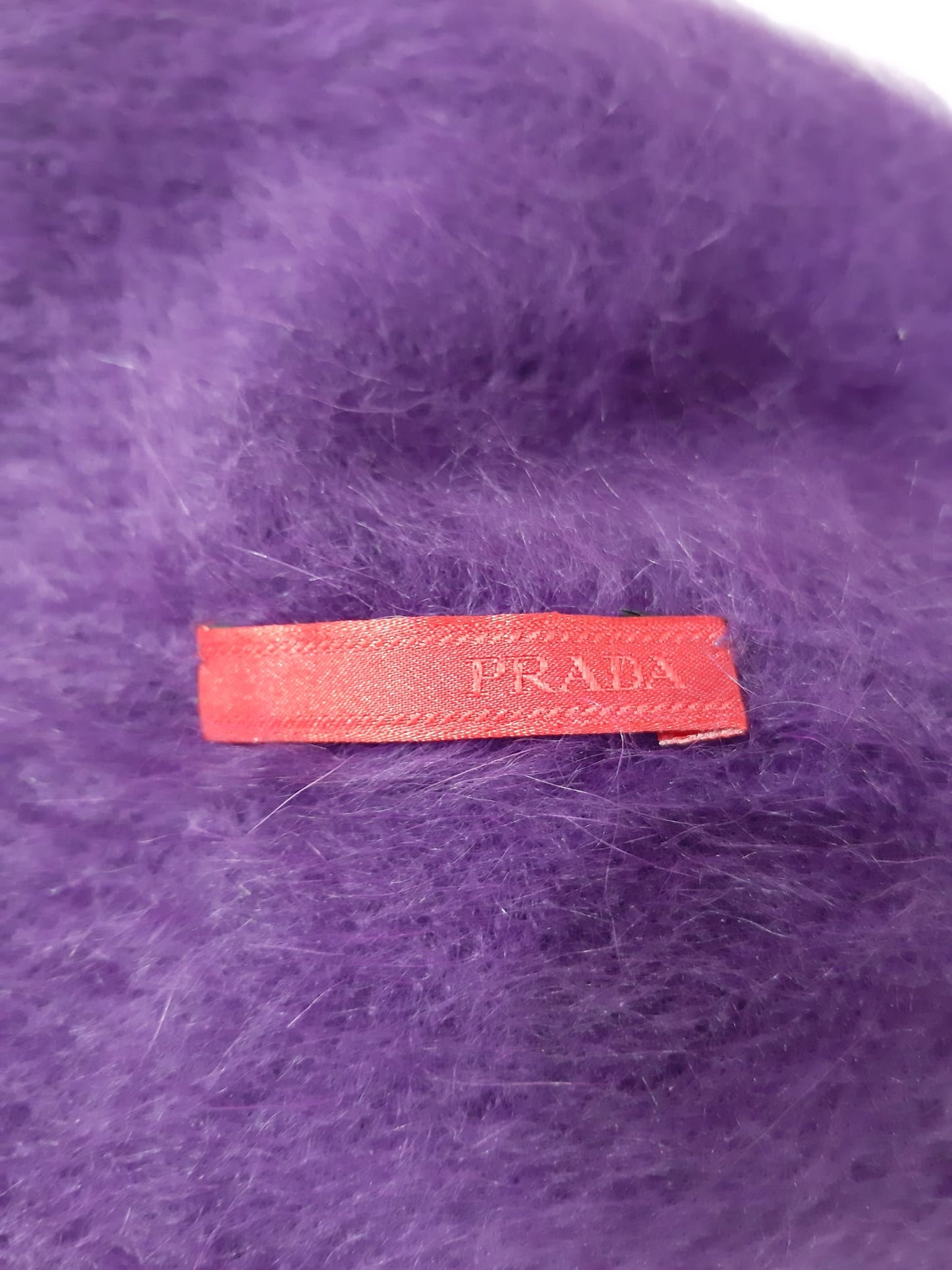 Prada Purple Mohair Knit Beanie Hat FW 2007