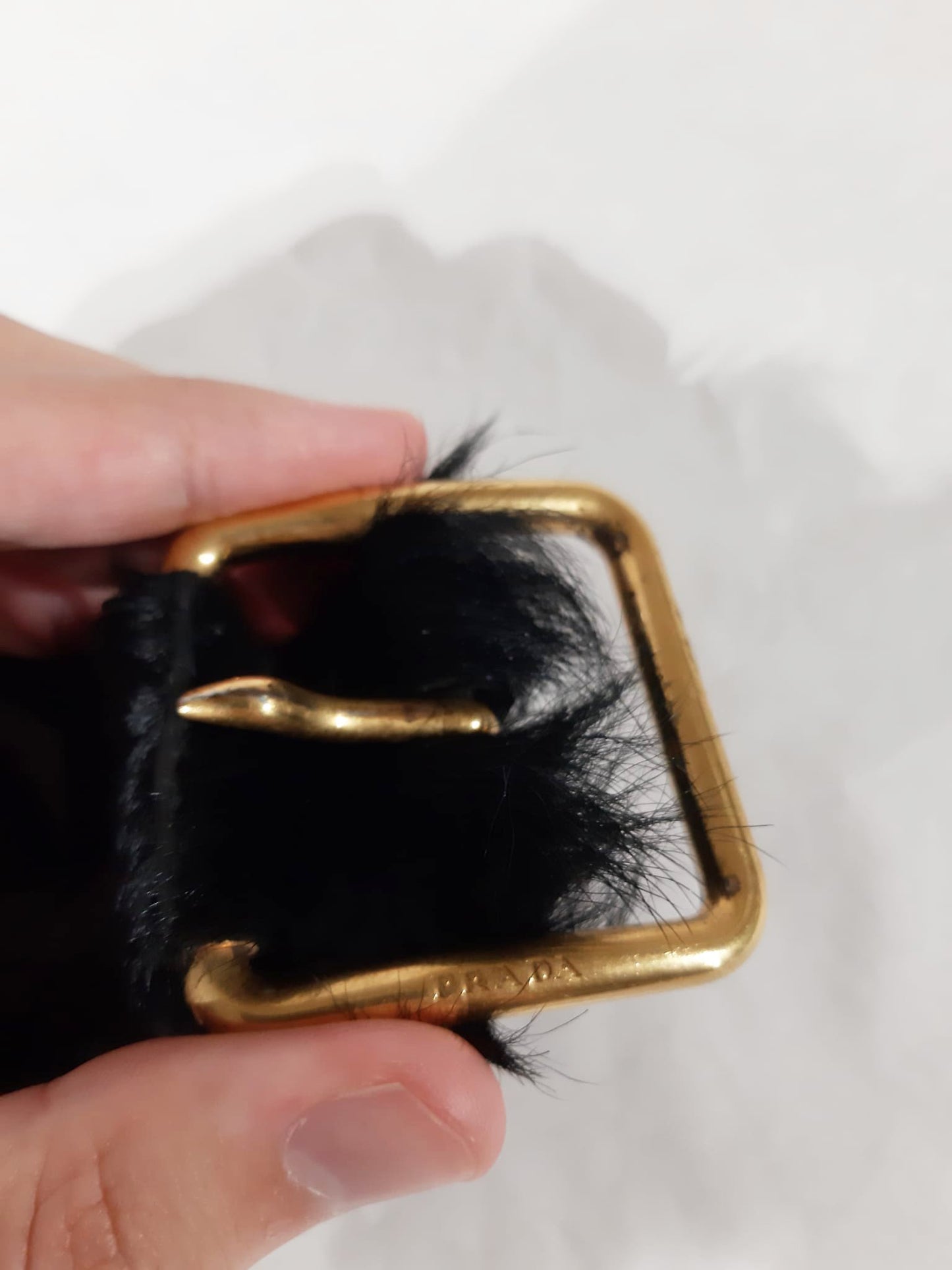 Prada FW 2017 Pony Fur Belt