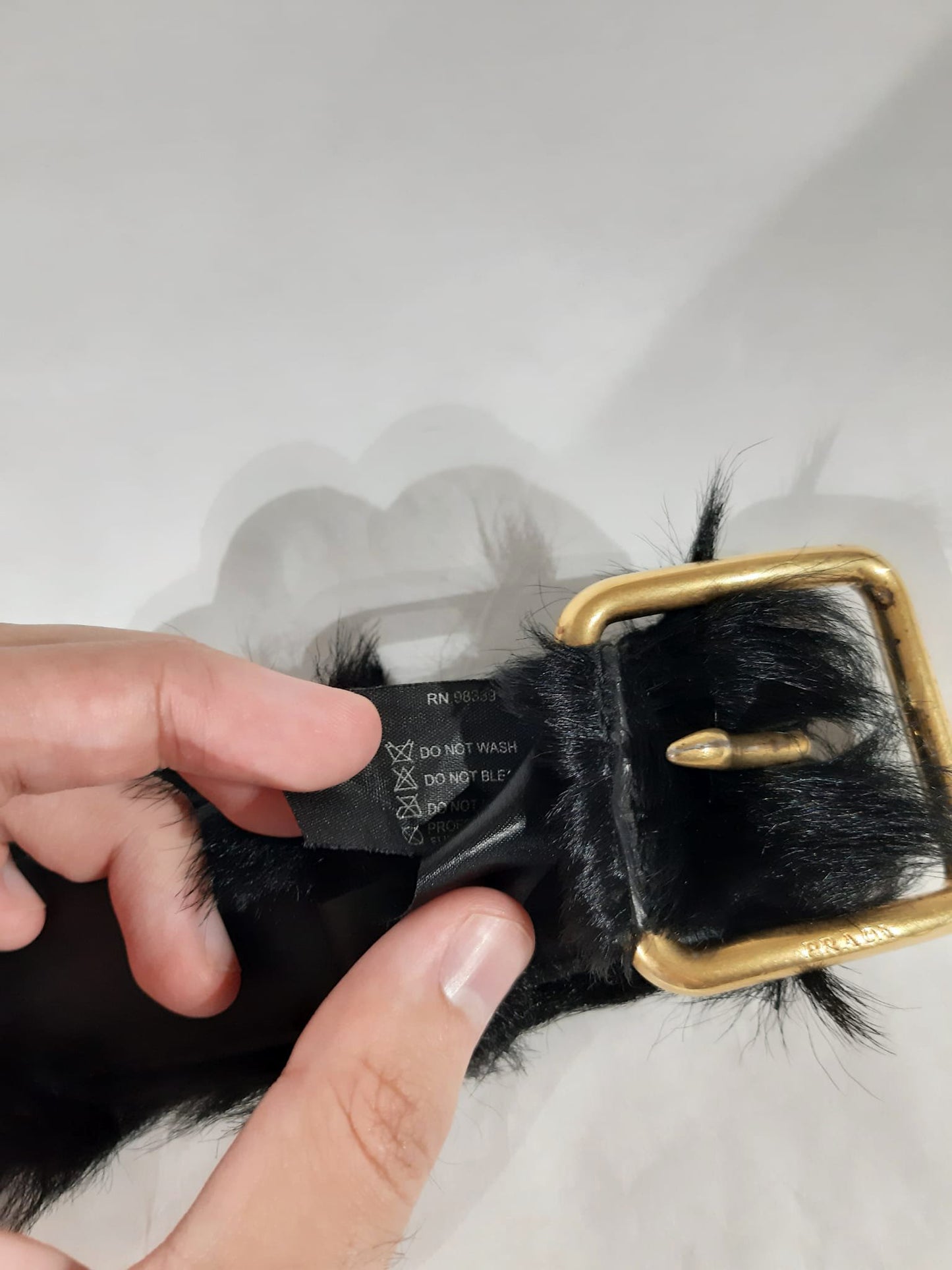 Prada FW 2017 Pony Fur Belt