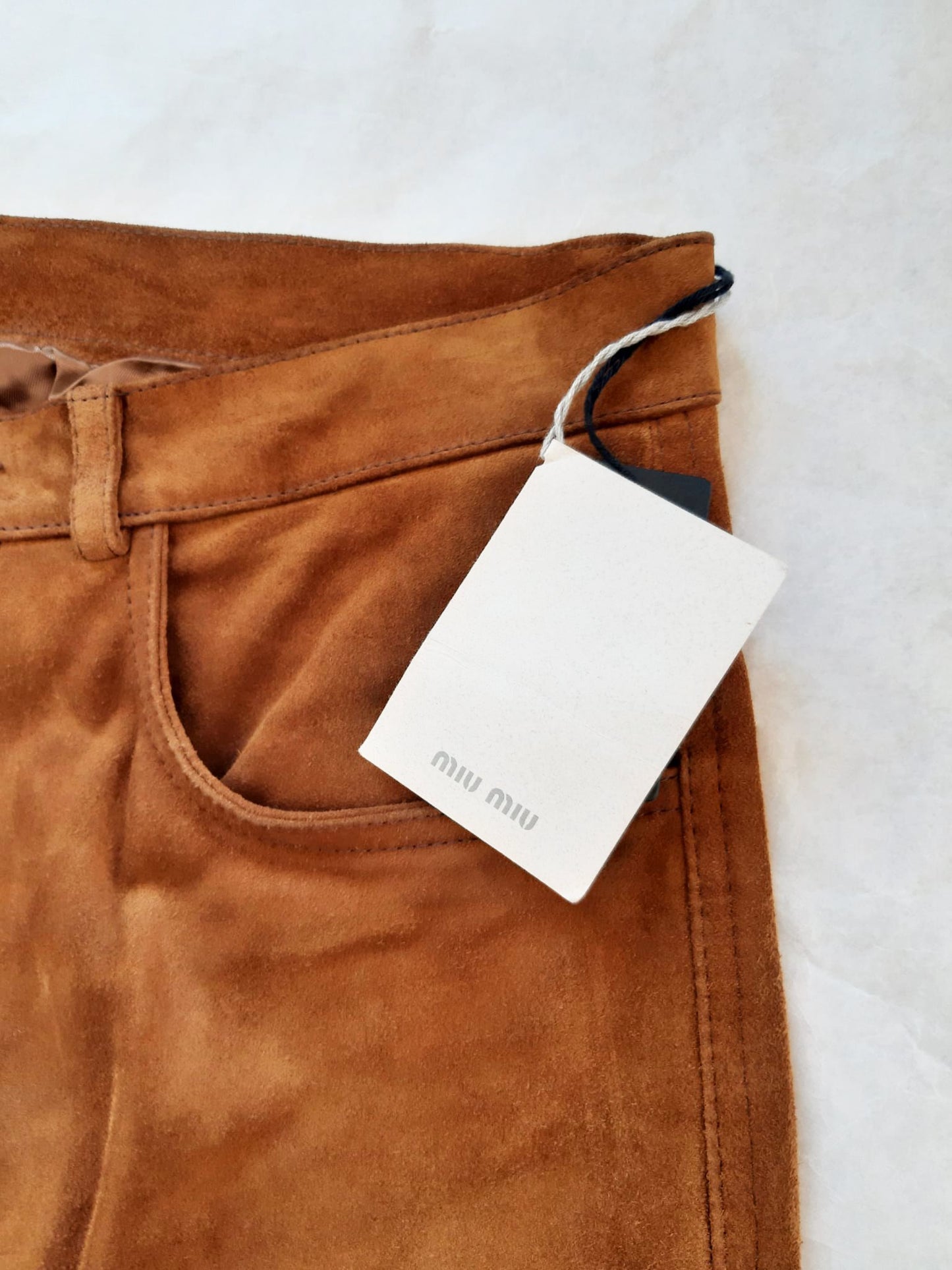 Miu Miu FW 2005 Runway Camel Suede Pants