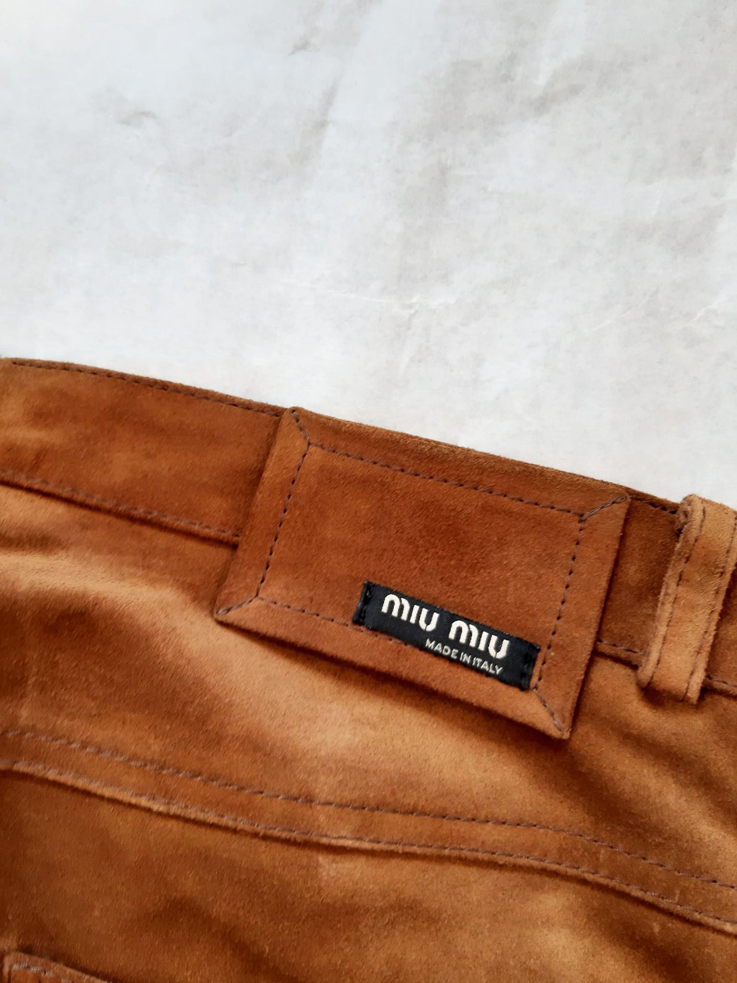Miu Miu FW 2005 Runway Camel Suede Pants