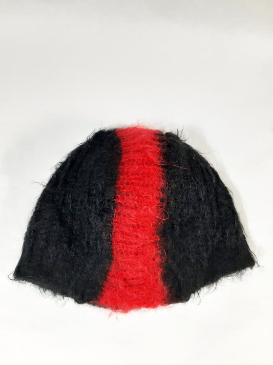 Prada FW 2007 Red Mohair Mohawk Beanie