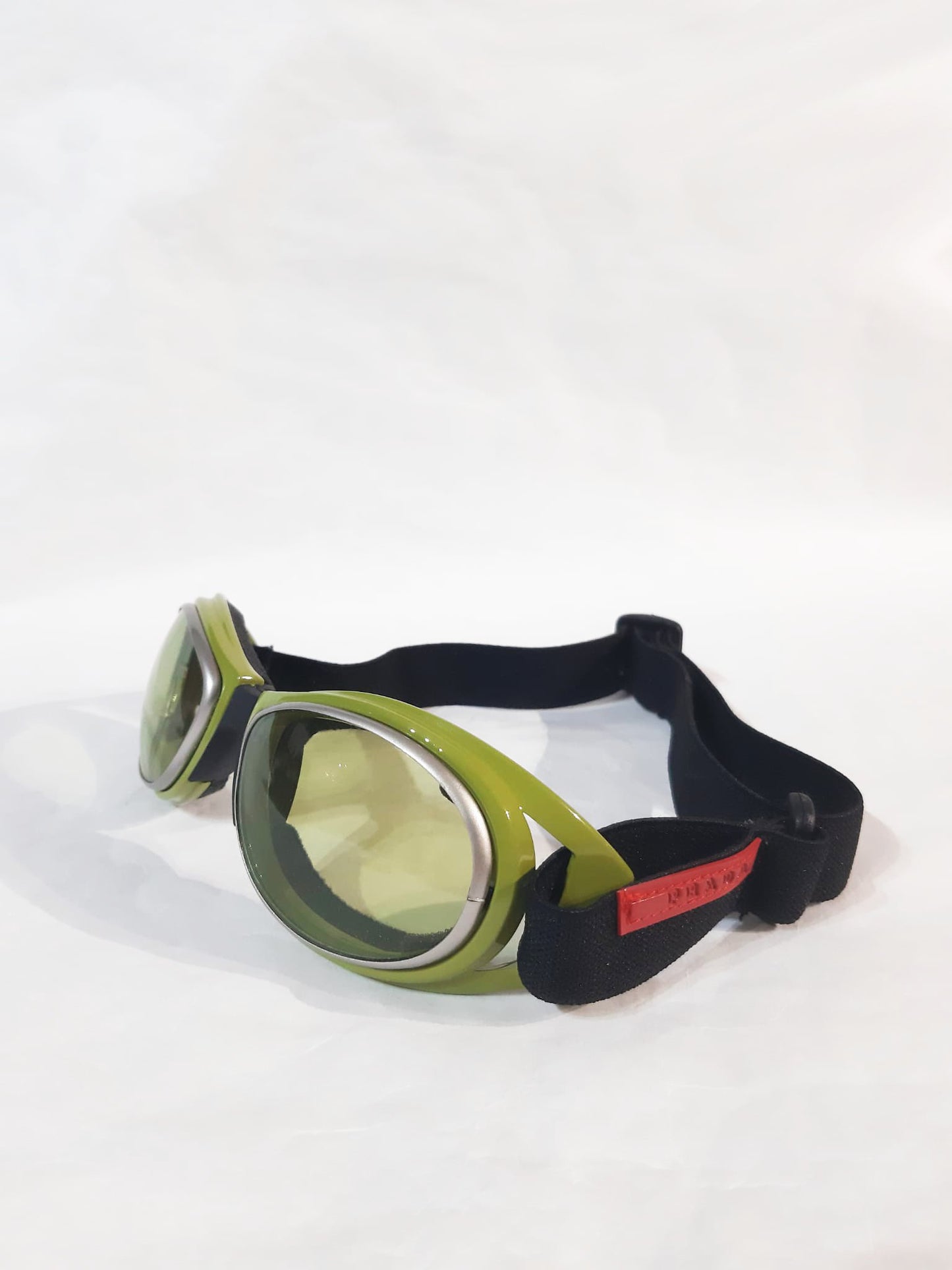 Prada Green Ski Mask Googles Prada SS 2003 Runway