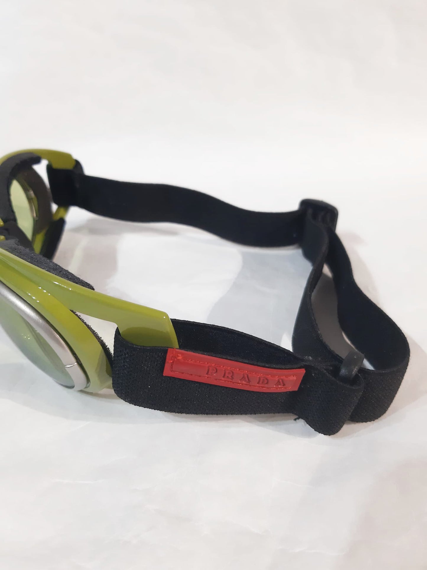 Prada Green Ski Mask Googles Prada SS 2003 Runway