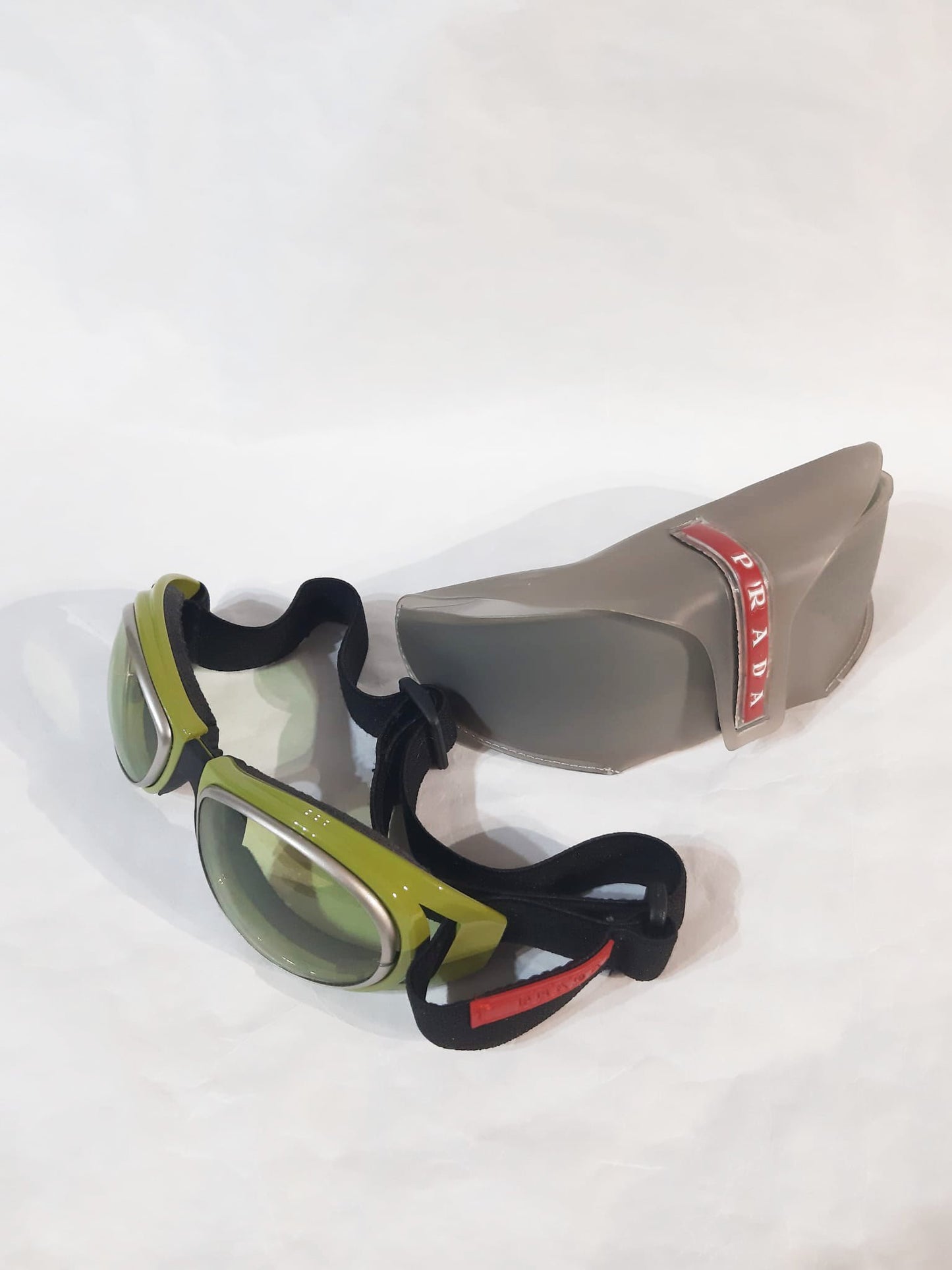 Prada Green Ski Mask Googles Prada SS 2003 Runway
