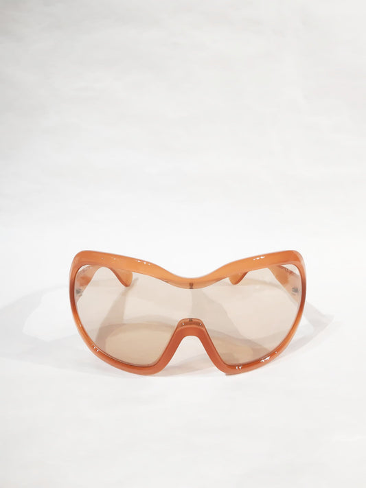 Prada Illusion Peach Oversized Glasses FW 2011 Runway