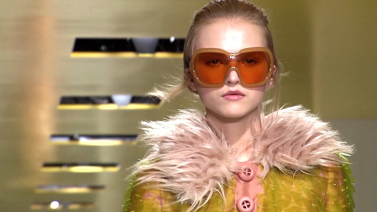 Prada Illusion Peach Oversized Glasses FW 2011 Runway