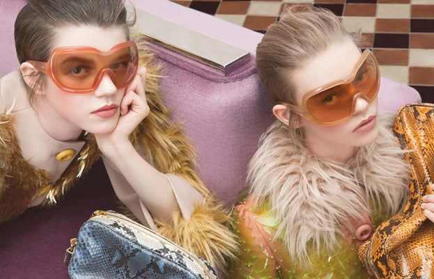 Prada Illusion Peach Oversized Glasses FW 2011 Runway