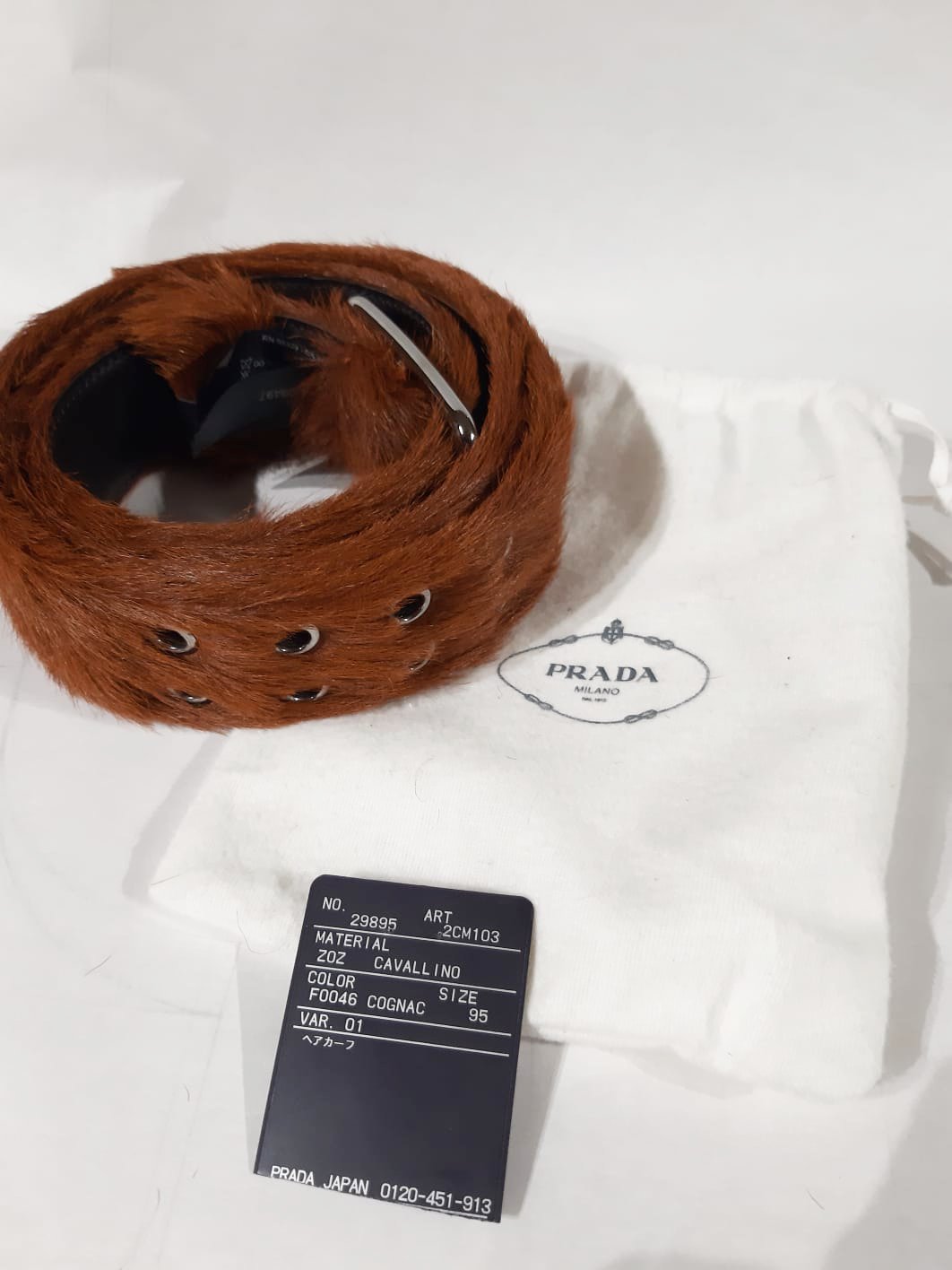 Prada FW 2017 Runway Pony Fur Belt