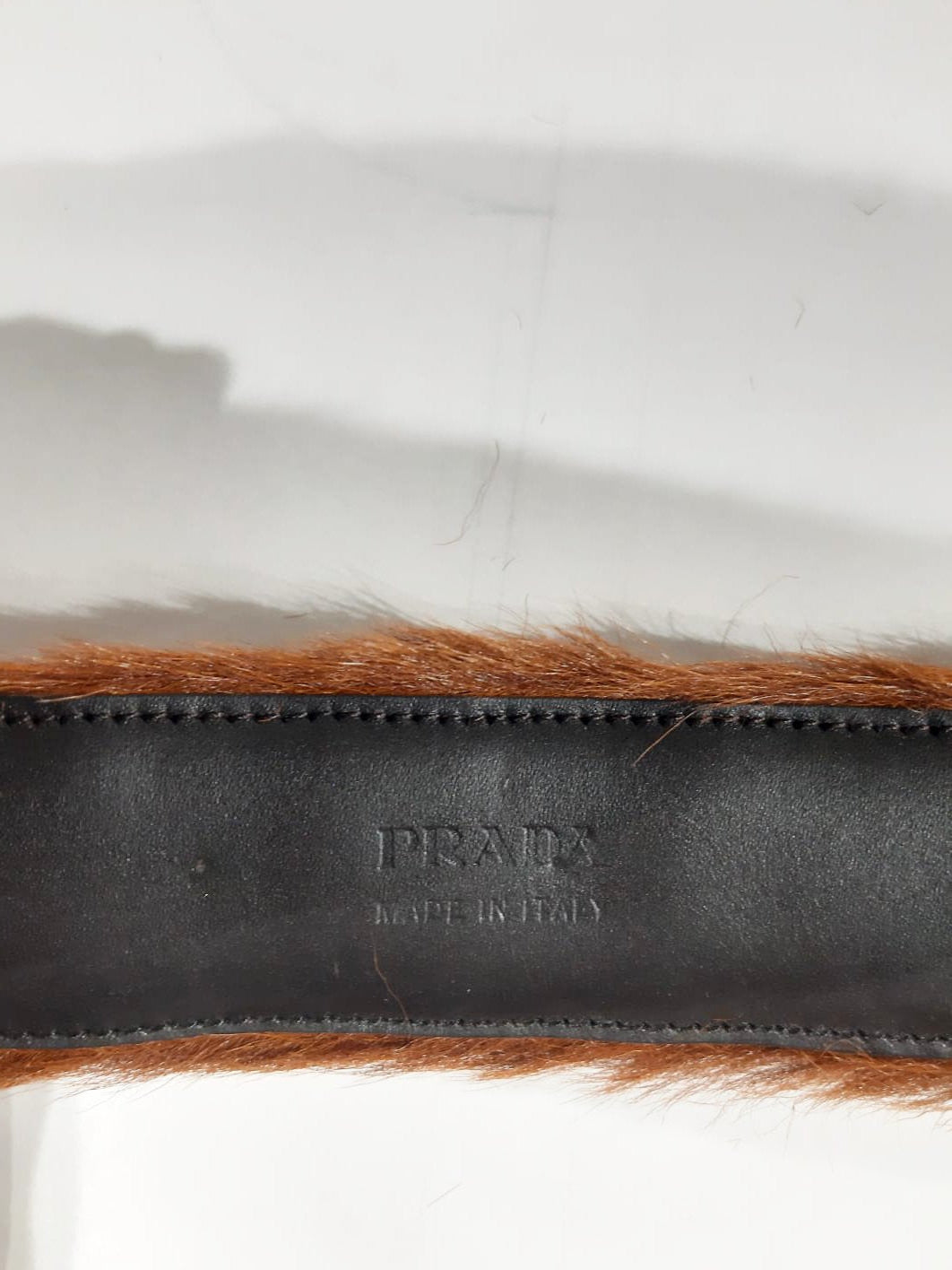 Prada FW 2017 Runway Pony Fur Belt