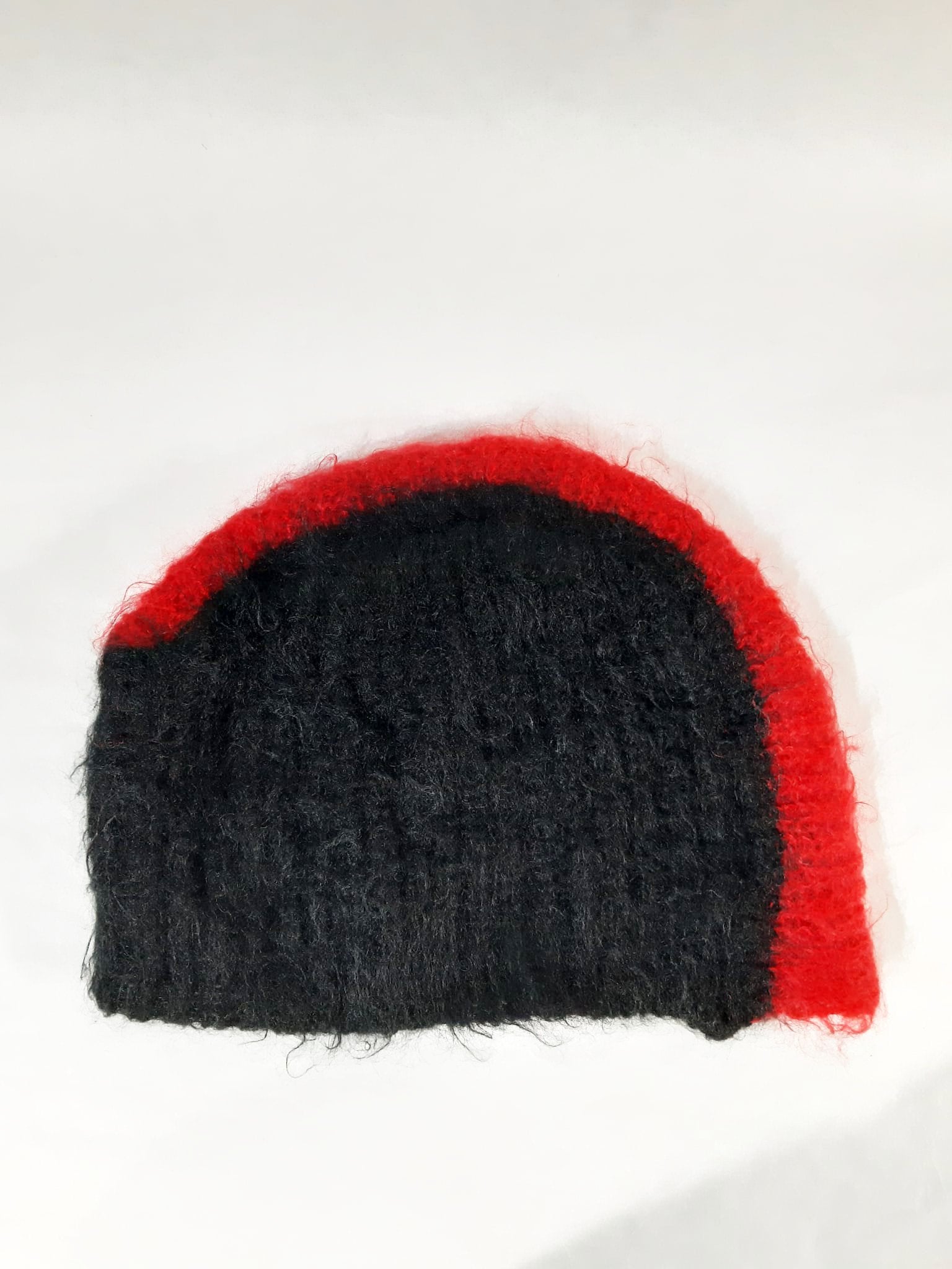 Prada FW 2007 Red Mohair Mohawk Beanie – Forest Bunker
