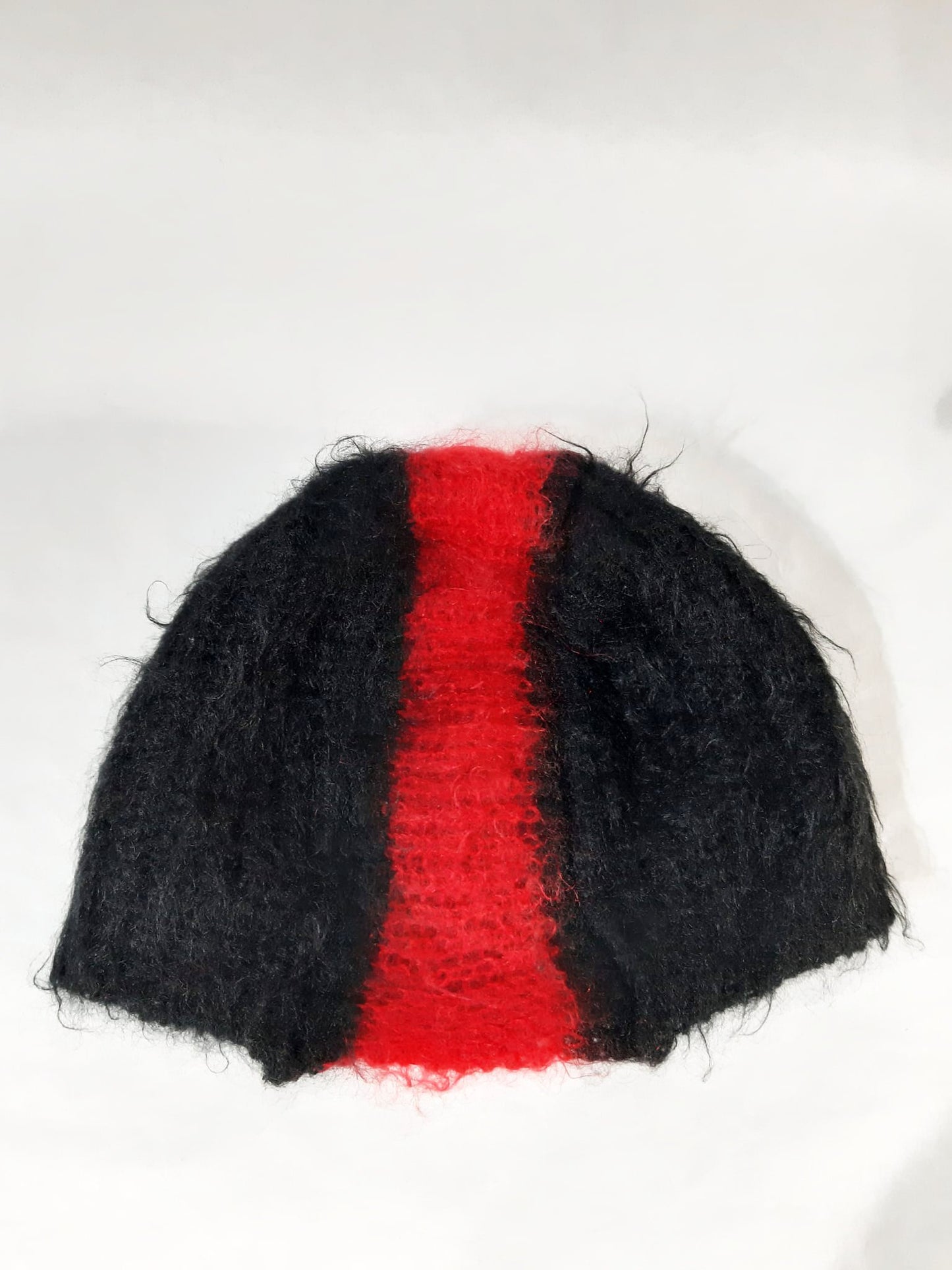 Prada FW 2007 Red Mohair Mohawk Beanie