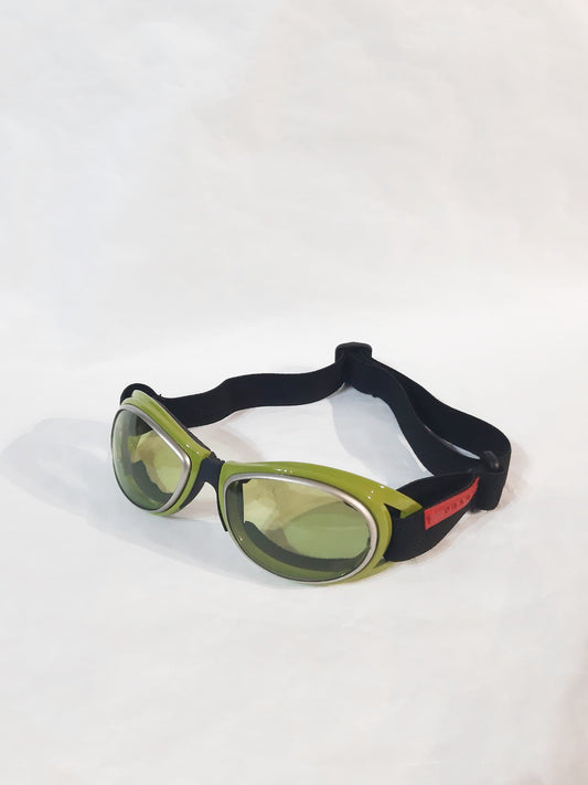 Prada Green Ski Mask Googles Prada SS 2003 Runway