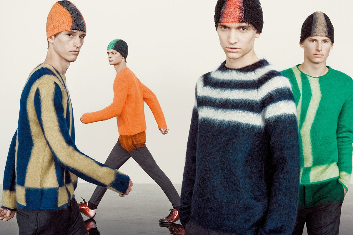 Prada FW 2007 Red Mohair Mohawk Beanie – Forest Bunker