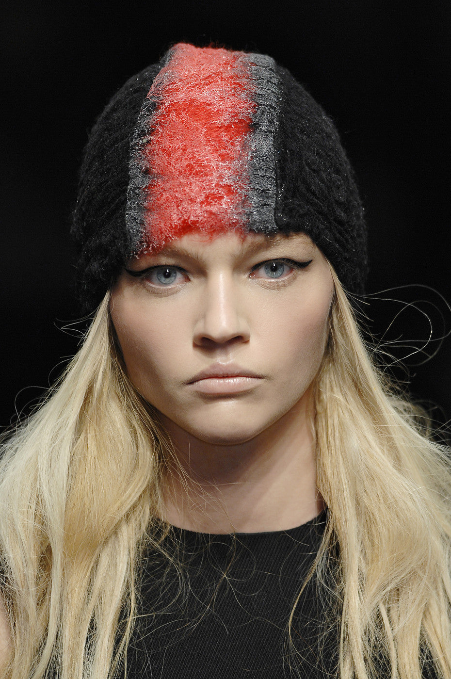 Prada FW 2007 Red Mohair Mohawk Beanie